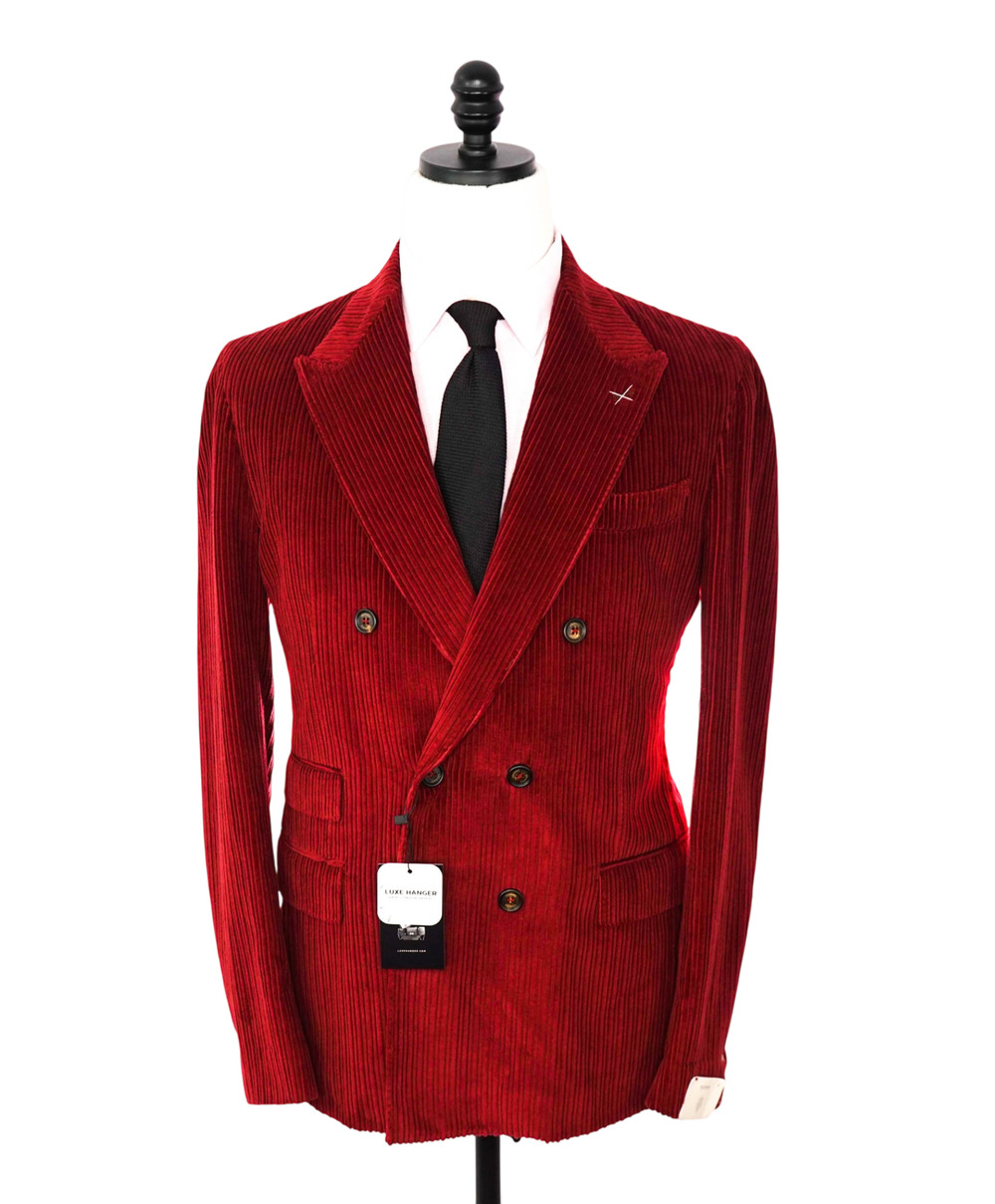$2,195 ELEVENTY By ZEGNA -Corduroy Double Breasted Blazer - 40